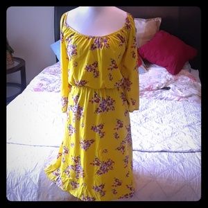 Yellow floral dress